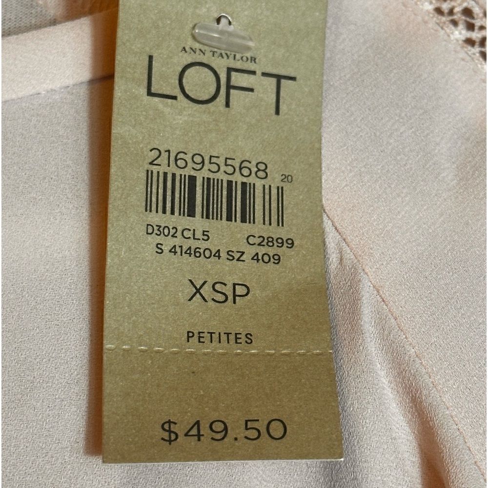 LOFT Pink Long Sleeve Blouse NWT Size XS Petite ▫️ - Picture 8 of 9